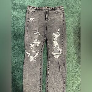 grey washed jeans